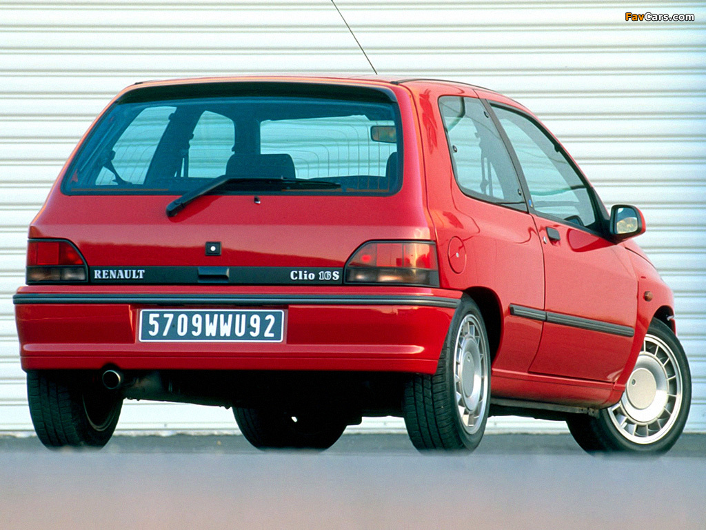 Pictures of Renault Clio 16S 1993–97 (1024 x 768)