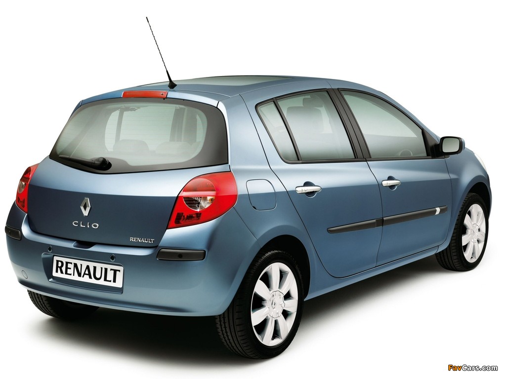 Renault Clio 5-door 2005–09 wallpapers (1024 x 768)