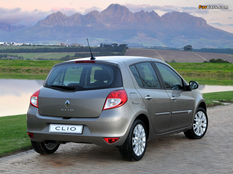 Renault Clio 5-door ZA-spec 2009–12 pictures (800 x 600)