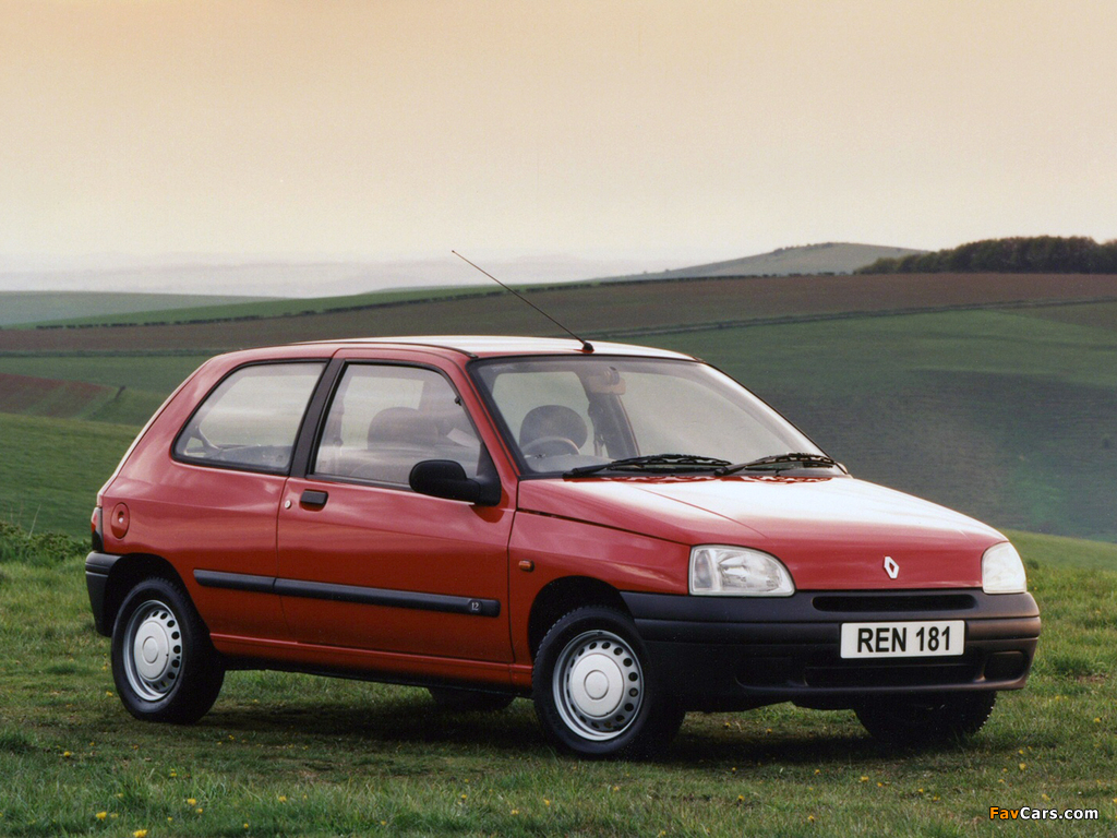 Renault Clio 3-door UK-spec 1996–98 wallpapers (1024 x 768)