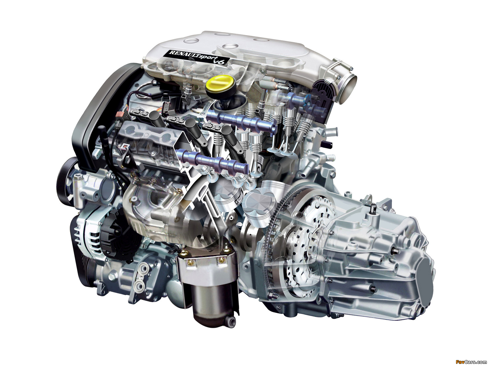Engines  Renault Clio V6 Sport images (1600 x 1200)