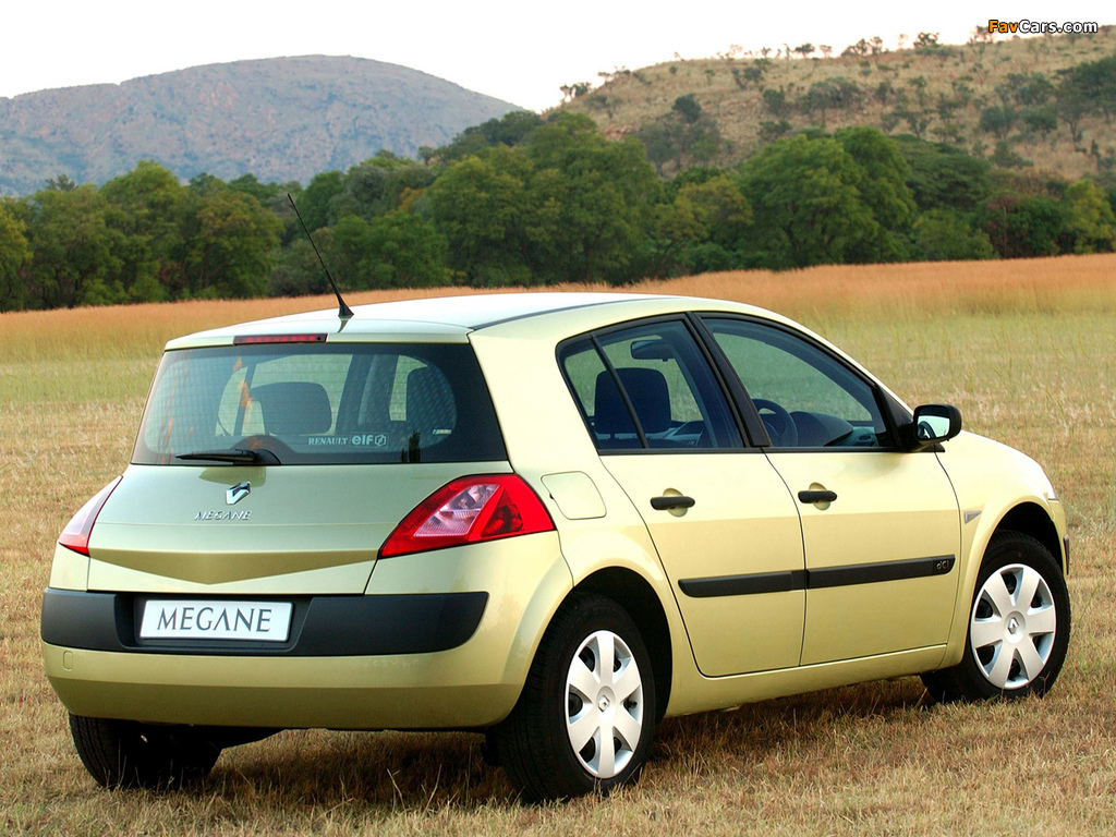 Renault Megane 5-door ZA-spec 2003–06 images (1024 x 768)