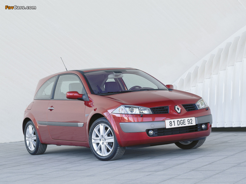 Renault Megane 3-door 2003–06 wallpapers (800 x 600)
