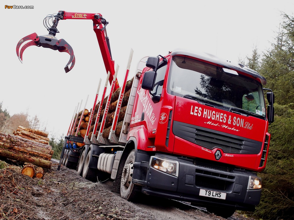 Renault Premium Lander Logging Truck UK-spec 2006–13 wallpapers (1024 x 768)