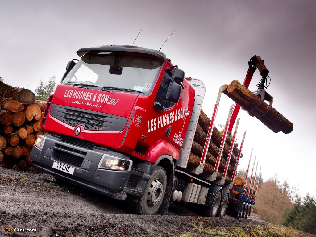 Renault Premium Lander Logging Truck UK-spec 2006–13 wallpapers (1024 x 768)