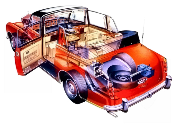Matrix 1/43 Rolls Royce Phantom VI Landaulette Gillard 1973 Marron – Résine De Collection