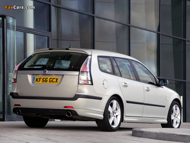 Images of Saab 9-3 Aero SportCombi UK-spec 2006–07 (640 x 480)