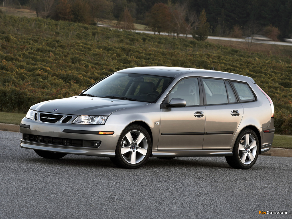 Images of Saab 9-3 Aero SportCombi US-spec 2006–07 (1024 x 768)