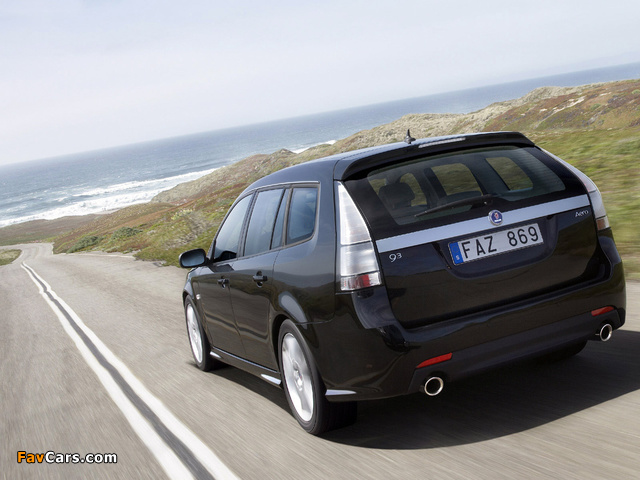 Images of Saab 9-3 Aero SportCombi 2008–11 (640 x 480)