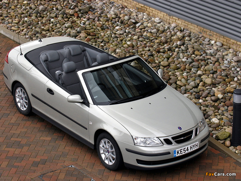 Photos of Saab 9-3 1.8t Convertible UK-spec 2003–07 (800 x 600)