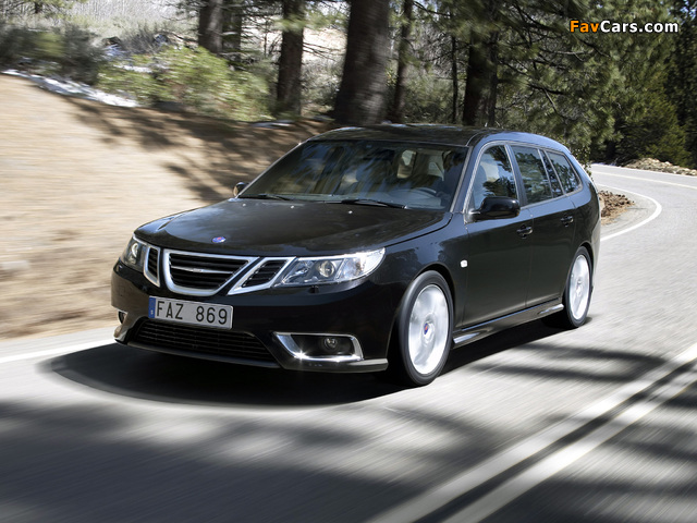 Photos of Saab 9-3 Aero SportCombi 2008–11 (640 x 480)