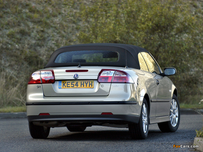Pictures of Saab 9-3 1.8t Convertible UK-spec 2003–07 (800 x 600)