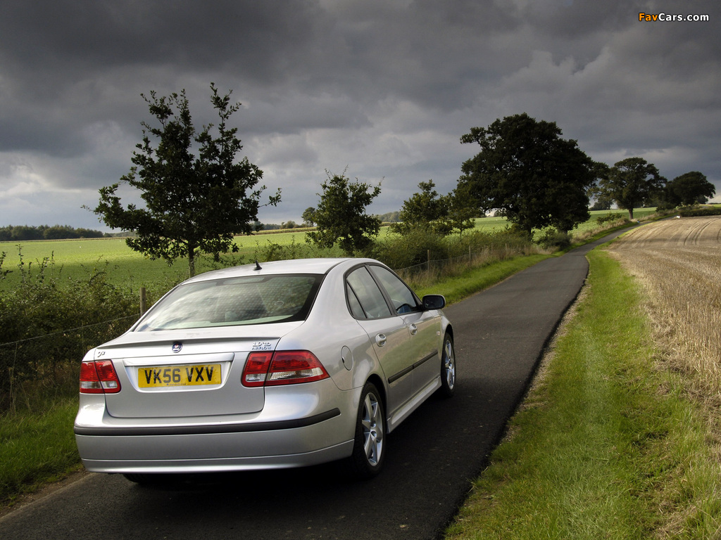 Pictures of Saab 9-3 1.9TiD Sport Sedan UK-spec 2004–07 (1024 x 768)