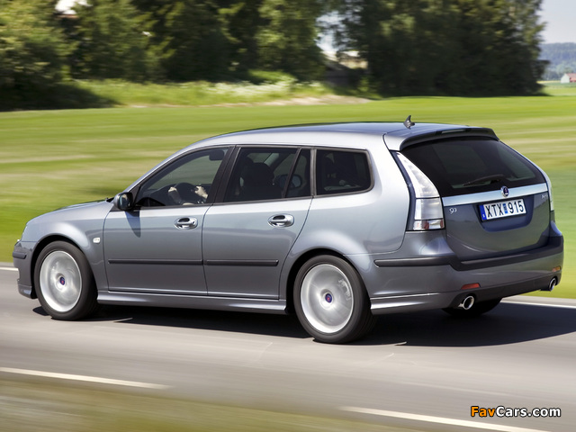 Pictures of Saab 9-3 Aero SportCombi 2006–07 (640 x 480)