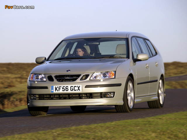 Pictures of Saab 9-3 Aero SportCombi UK-spec 2006–07 (640 x 480)