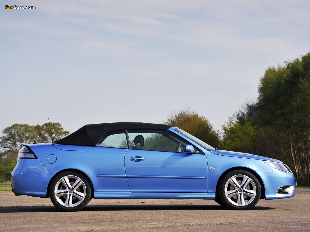 Pictures of Saab 9-3 Aero Convertible UK-spec 2008–11 (1024 x 768)