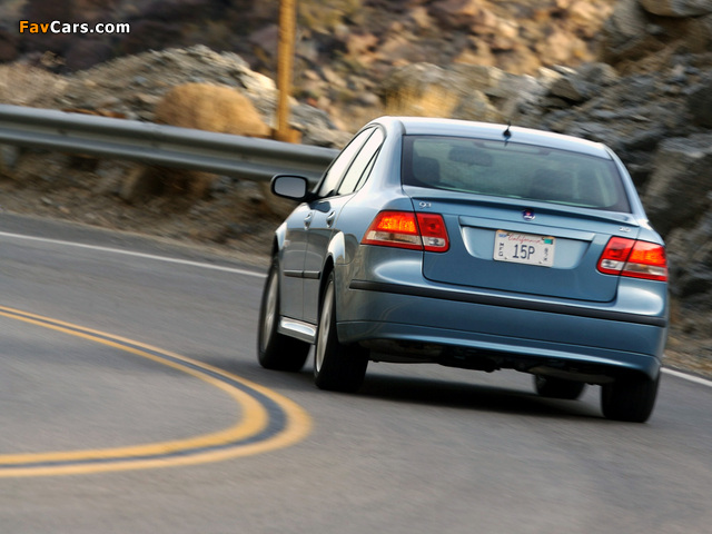 Saab 9-3 Sport Sedan US-spec 2002–07 wallpapers (640 x 480)