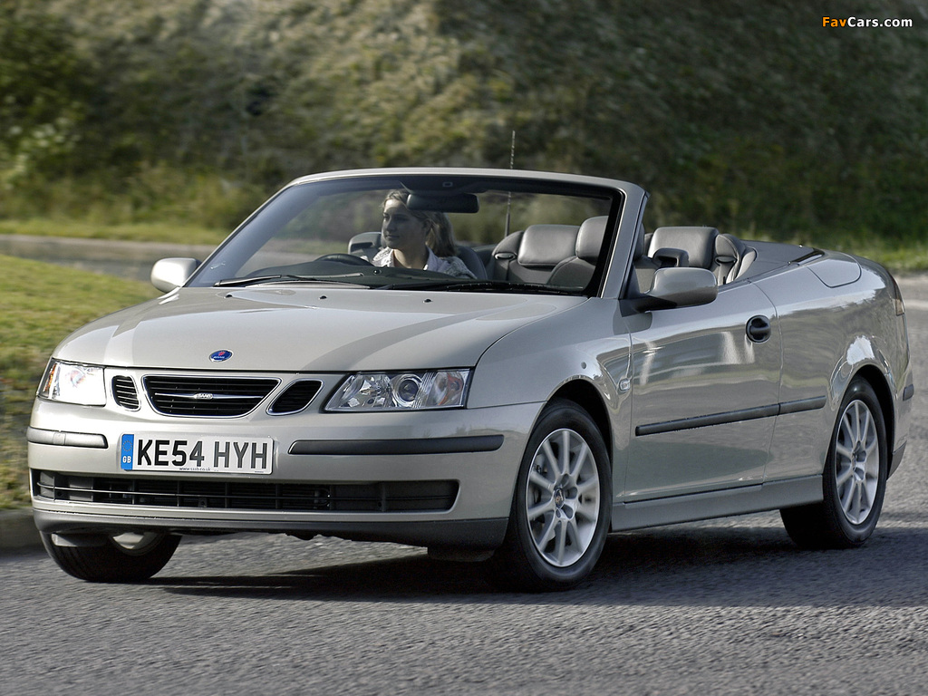 Saab 9-3 1.8t Convertible UK-spec 2003–07 images (1024 x 768)