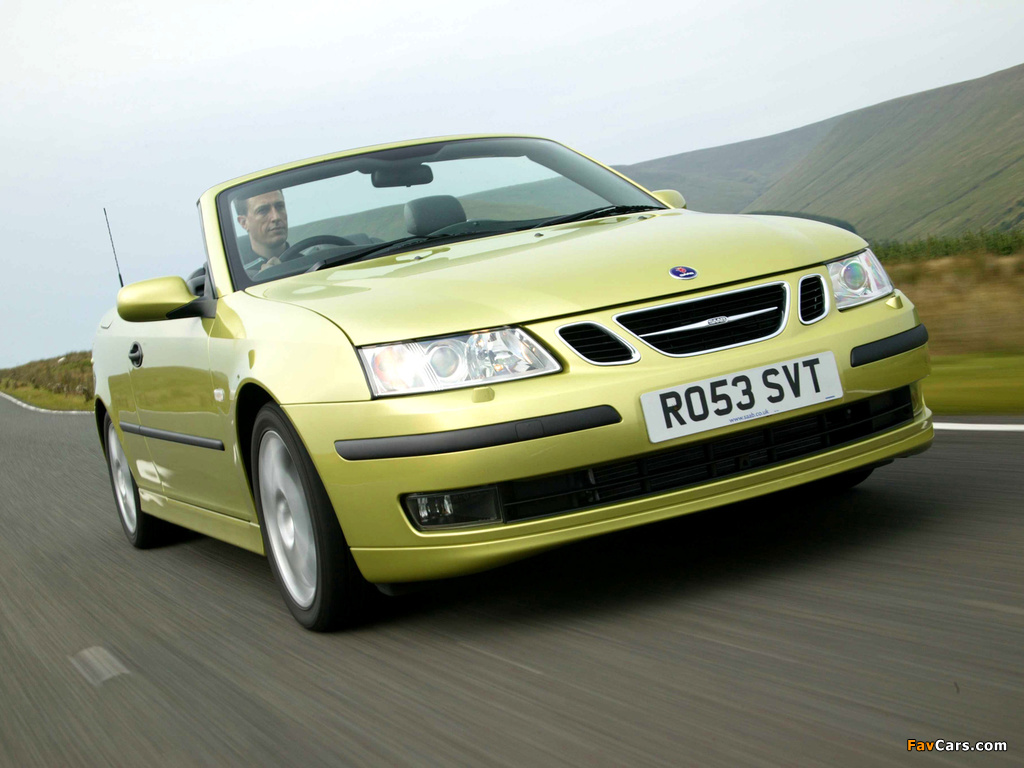 Saab 9-3 1.8t Convertible UK-spec 2003–07 pictures (1024 x 768)