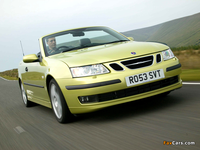 Saab 9-3 1.8t Convertible UK-spec 2003–07 pictures (640 x 480)