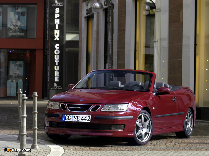 Saab 9-3 Convertible Aero Performance by Hirsch 2003–07 wallpapers (800 x 600)