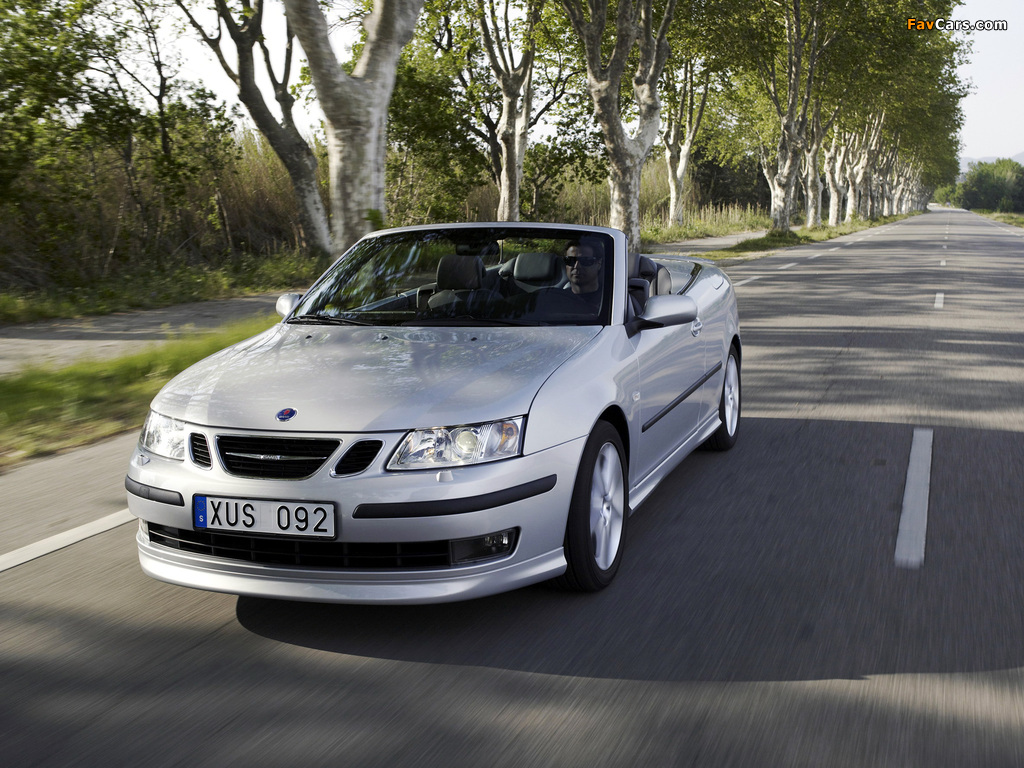 Saab 9-3 Aero Convertible 2003–07 wallpapers (1024 x 768)