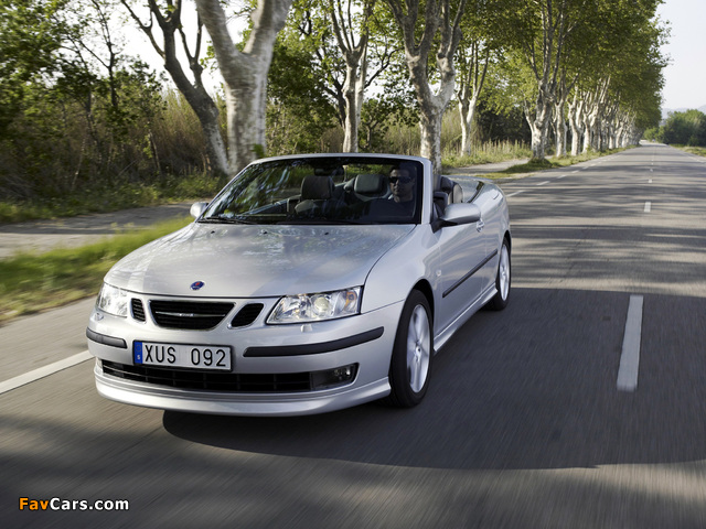 Saab 9-3 Aero Convertible 2003–07 wallpapers (640 x 480)