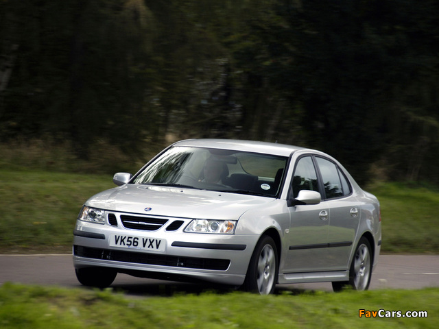 Saab 9-3 1.9TiD Sport Sedan UK-spec 2004–07 photos (640 x 480)