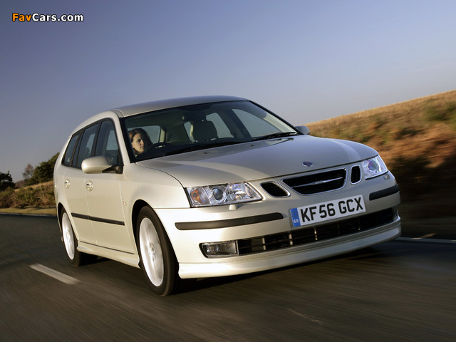 Saab 9-3 Aero SportCombi UK-spec 2006–07 pictures (640 x 480)