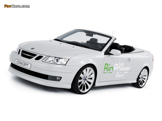 Saab 9-3 Convertible BioPower Hybrid Concept 2006 pictures (640 x 480)