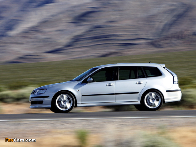 Saab 9-3 Aero SportCombi 2006–07 wallpapers (640 x 480)