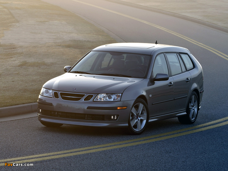 Saab 9-3 Aero SportCombi US-spec 2006–07 wallpapers (800 x 600)