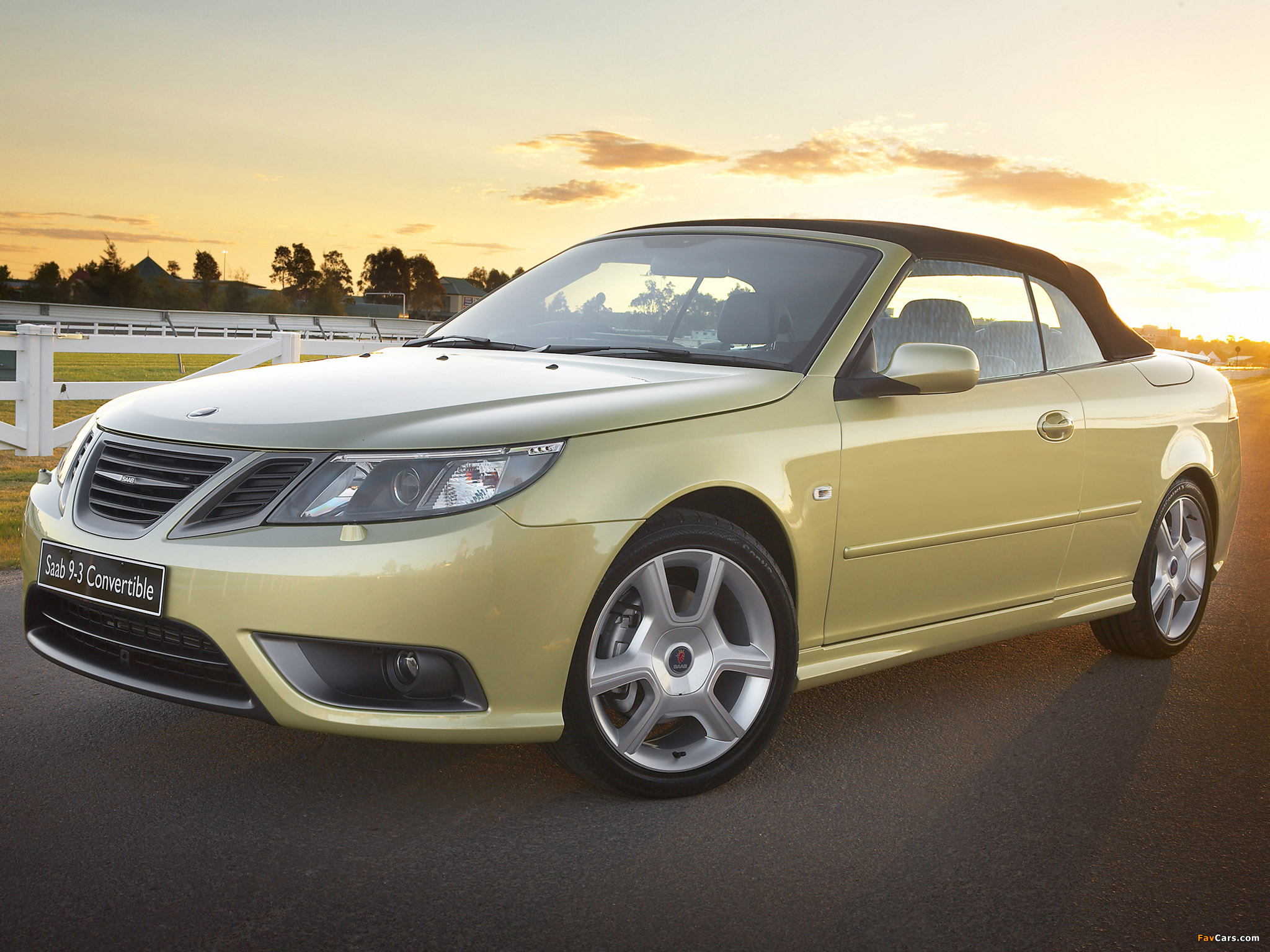 Saab 9-3 Aero Convertible UK-spec 2008–11 images (2048 x 1536)