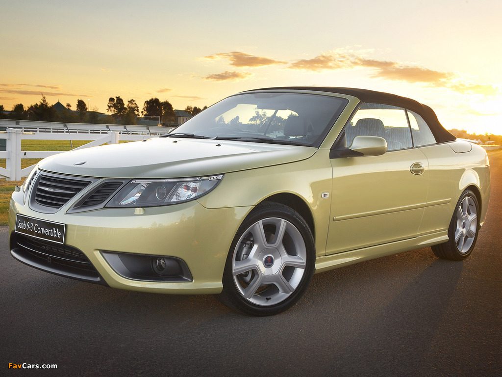 Saab 9-3 Aero Convertible UK-spec 2008–11 images (1024 x 768)