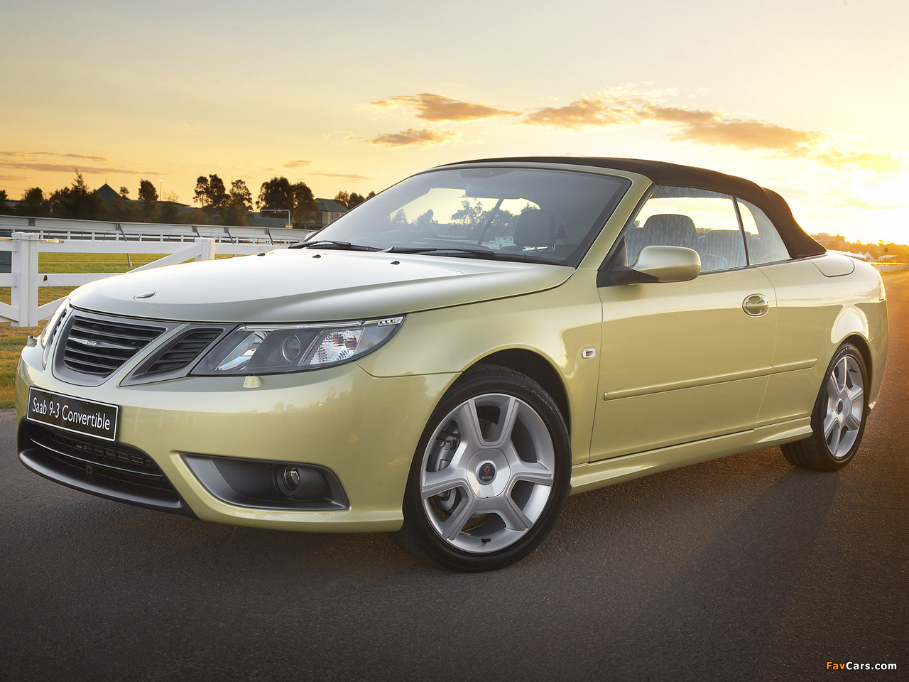 Saab 9-3 Aero Convertible UK-spec 2008–11 images (1280 x 960)