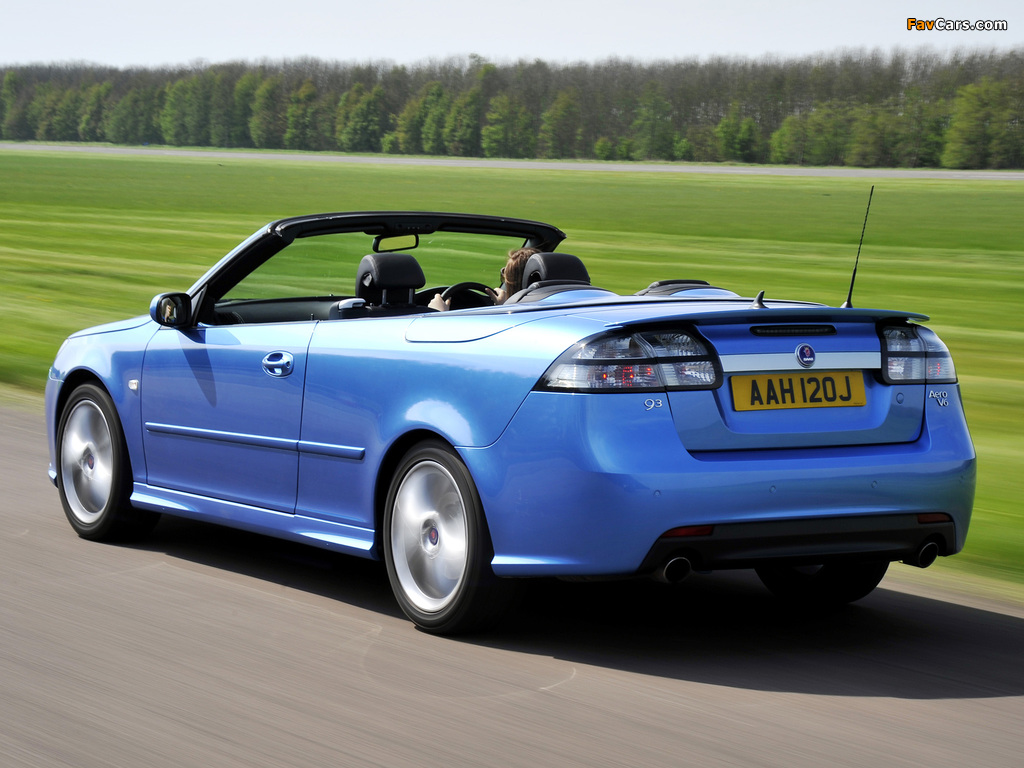 Saab 9-3 Aero Convertible UK-spec 2008–11 images (1024 x 768)