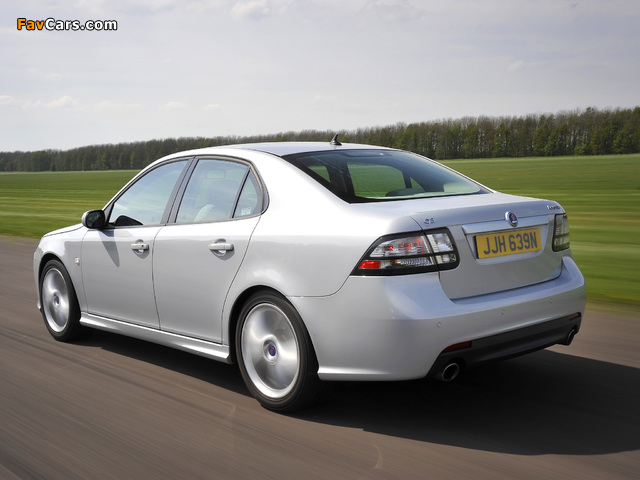 Saab 9-3 Aero Sport Sedan UK-spec 2008–11 images (640 x 480)