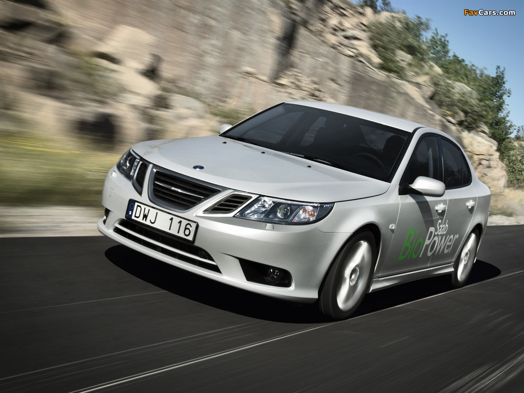 Saab 9-3 BioPower Sport Sedan 2008–11 images (1024 x 768)