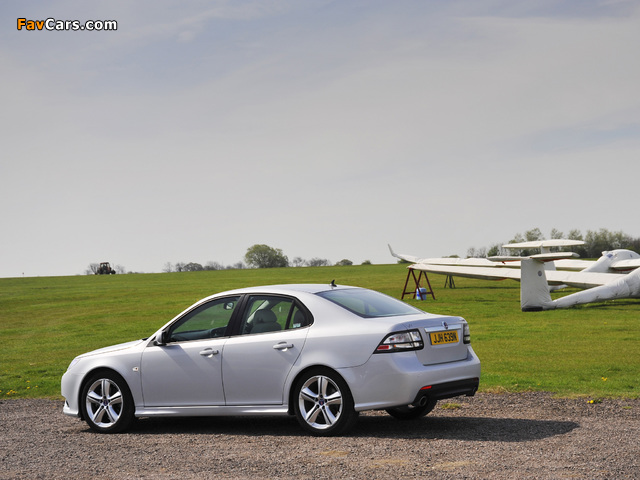 Saab 9-3 Aero Sport Sedan UK-spec 2008–11 photos (640 x 480)