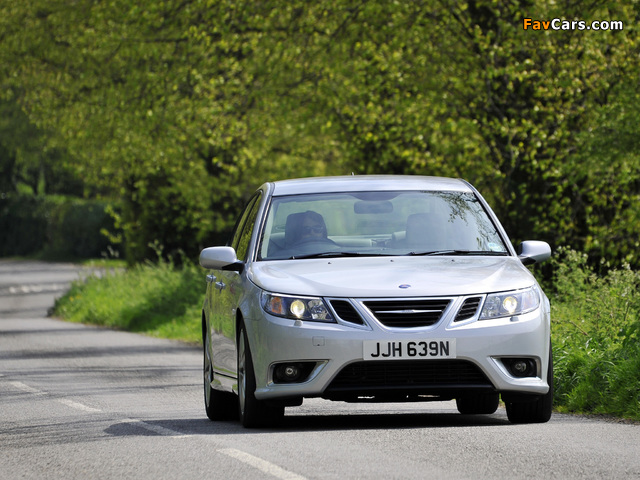 Saab 9-3 Aero Sport Sedan UK-spec 2008–11 pictures (640 x 480)