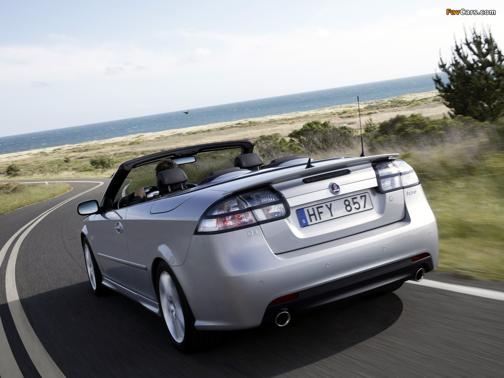 Saab 9-3 Convertible Aero 2008–11 wallpapers (1024 x 768)