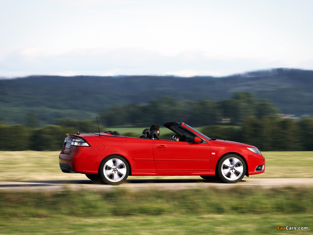 Saab 9-3 Aero Convertible 2008–11 wallpapers (1024 x 768)