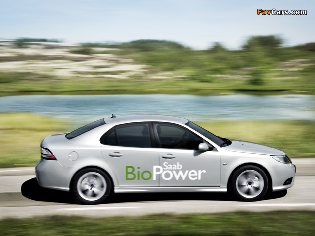 Saab 9-3 BioPower Sport Sedan 2008–11 wallpapers (640 x 480)