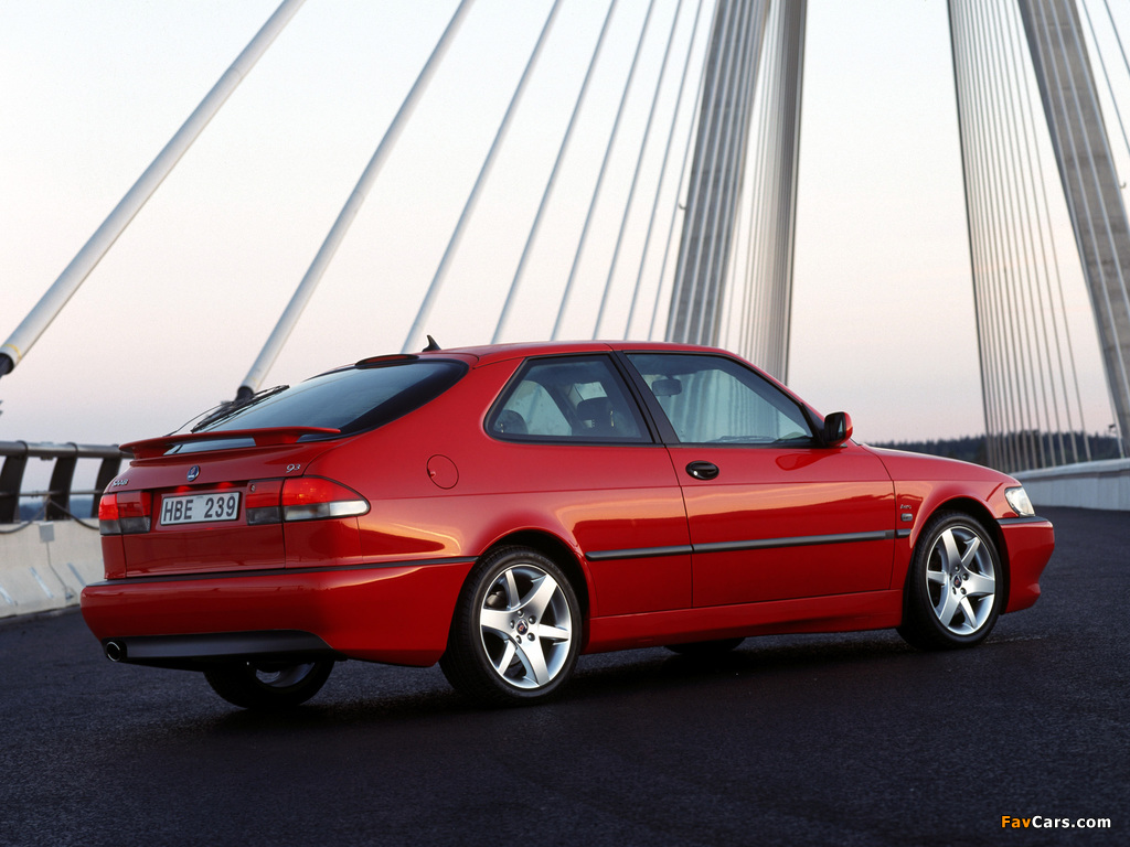 Saab 9-3 Aero Coupe 1999–2002 wallpapers (1024 x 768)