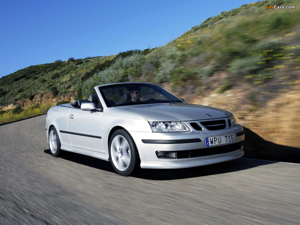 Saab 9-3 Aero Convertible 2003–07 wallpapers (1024 x 768)