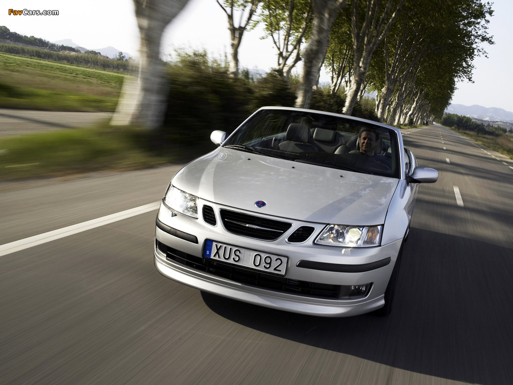 Saab 9-3 Aero Convertible 2003–07 wallpapers (1024 x 768)