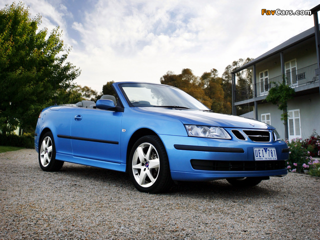 Saab 9-3 1.9TiD Convertible 2006–07 wallpapers (640 x 480)