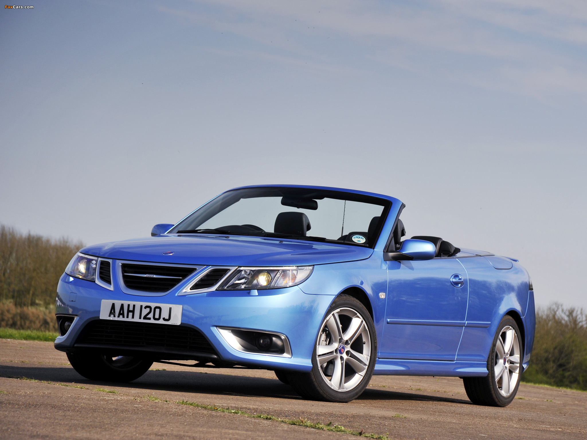 Saab 9-3 Convertible Aero UK-spec 2008–11 wallpapers (2048 x 1536)