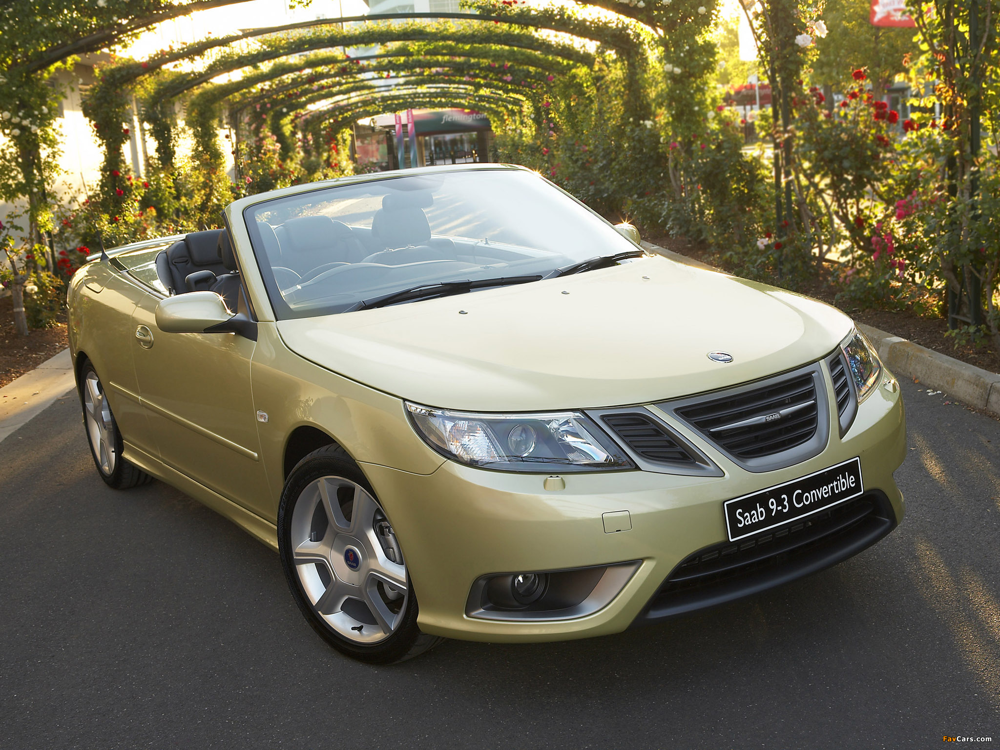 Saab 9-3 Aero Convertible UK-spec 2008–11 wallpapers (2048 x 1536)