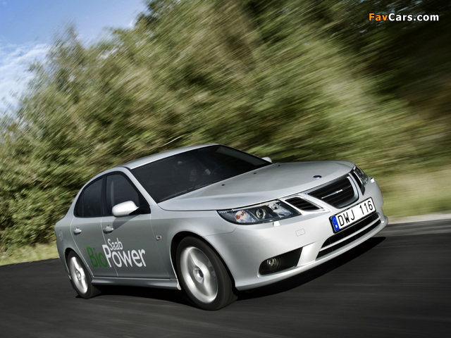 Saab 9-3 BioPower Sport Sedan 2008–11 wallpapers (640 x 480)